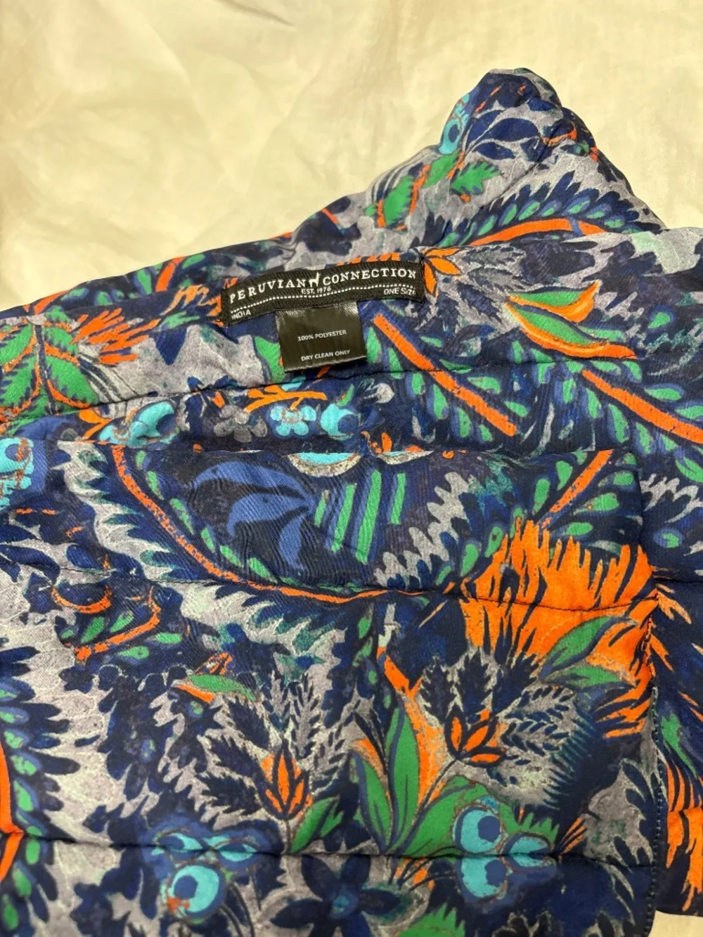 Peruvian Connection Floral print puffer scarf/wrap